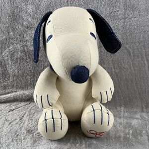 Snoopy Denim Plush Dog American Eagle 8" Limited Edition Stuffed Toy‎ EUC